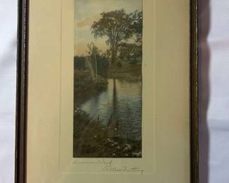 Framed Summer Wind Signed by Wallace Nutting