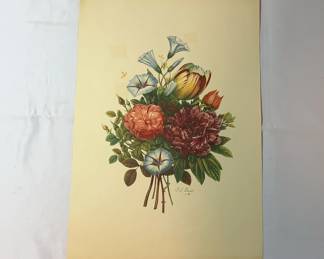 Loose Art Flowers Print by JL Prevost