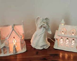 Porcelain Bisque Christmas Decorations