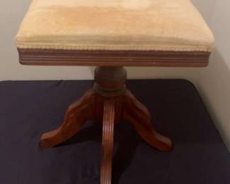 Velvettopped Swivel Adjustable Piano Stool