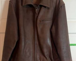 Brown Leather Jacket Size M