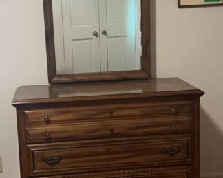 Dark Wood Bedroom SET 2 Dressers, Nightstand Bed