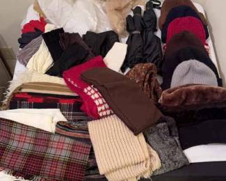 Mystery Lot Of Hats, Scarves, And Gloves