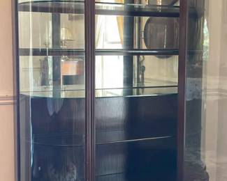 Antique Bowfront Curio Cabinet