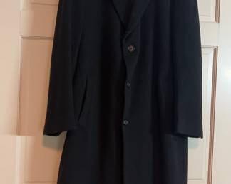 London Fog Black Long Coat Size Not Marked Likely XXL