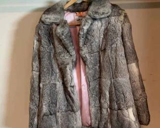 Split End Ltd. Rabbit Fur Coat Size M