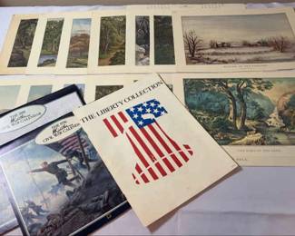 Civil War Calendars, Liberty Booklet Calendar Pages by Currier Ives