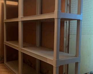 Two 57 Plastic Shelving Units