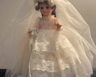 1960s Madame Alexander Elise Bride doll.