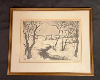 The Brook In Winter By Lowell Bobleter