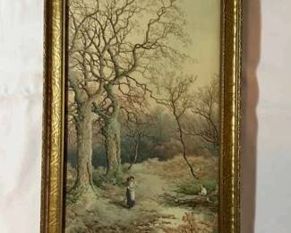 Framed 1918 Signed by Chas. Edward