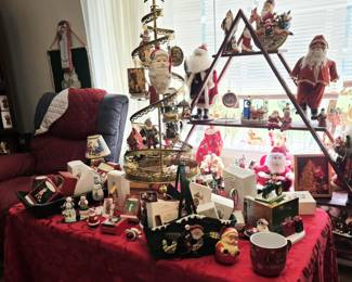 Santa, Christmas, ornaments