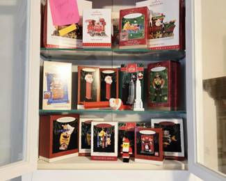 Hallmark ornaments, pez