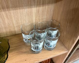 1981 Arby's Currier & Ives Series Glasses