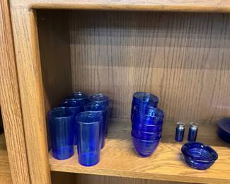 Cobalt Blue Glass - Tumblers - Bowls