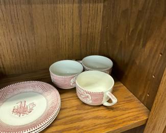 Royal China Cups & Saucers Currier & Ives Collection