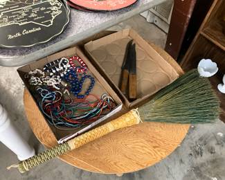Assorted Jewelry - Vintage Knives - Straw Broom