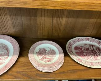 Royal China Currier & Ives Salad Plates