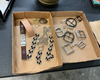 Assorted Jewelry & Belt Buckles