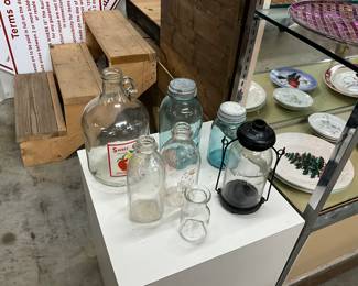 Clear Glass Gallon Jug - Clear Glass Milk Bottle - Green Ball Jars w/Zinc Lids - Yankee Candle Mason Jar Tea Light