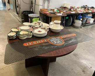 Large Harley Davidson Glass Sign