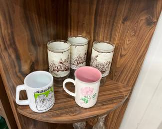 Coca-Cola Heritage Collector Series Glasses - Federal Glass "Good Buddy" Coffee Mug - Avon Rose Coffee Cup