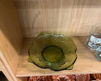 Anchor Hocking Olive Green Glass Bowl