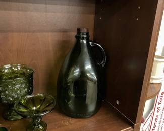 Green Glass Jug or Growler