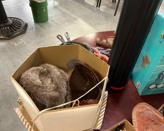Vintage Hat Box & Hats