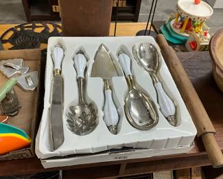 Godinger Art Co Silver Plated 5 pc Hostess Serving Set
