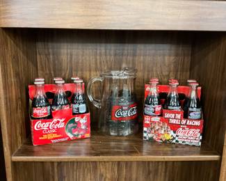 Coca Cola Classic 6 Pack Glass Bottles - Glass Coca Cola Pitcher - Coca Cola 6 Pack Glass Bottles