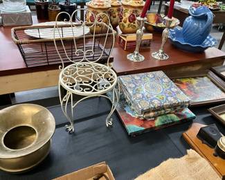 Miniature Metal Chair - Aluminum or Tin Spittoon