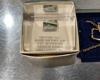 Piece of Stage 1 GLV-11 recovered from Atlantic Ocean Sept. 13, 1966 after re-entry from boosting astronauts Gordon and Cooper into orbit