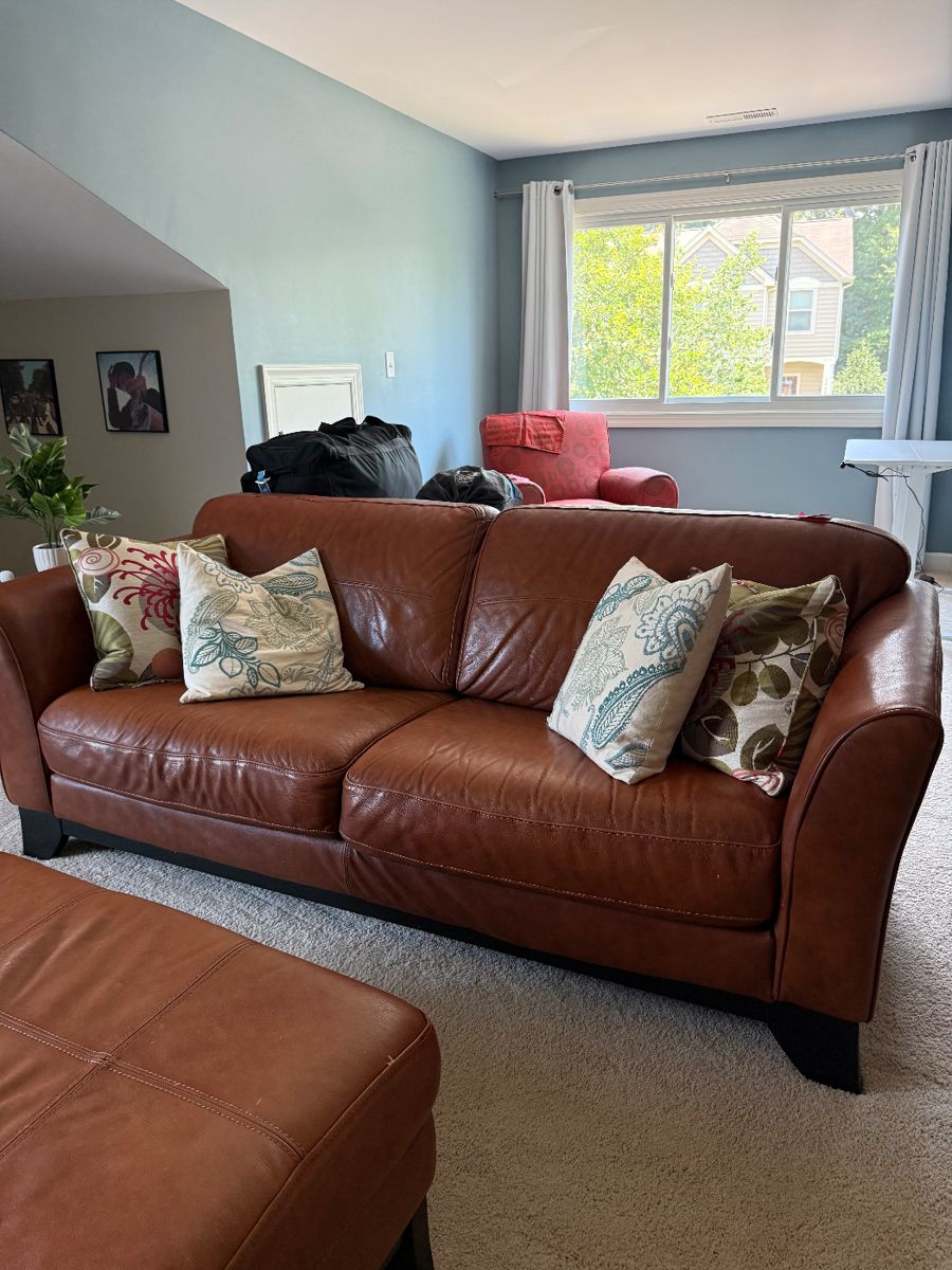Brown Leather Couch
85in x 36in x 33in