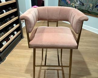 Pink and Gold Bar Stools Set of 4
19 x 23 x 40
