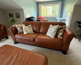 Brown Leather Couch
85in x 36in x 33in
