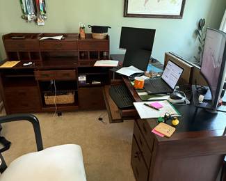 Hooker L Shaped Desk and File Cabinet $700 for all the pieces shown 