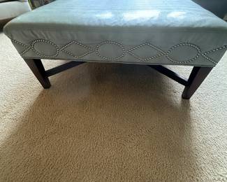 Leather ottoman -$85 41 wide and deep, 17 inches tall