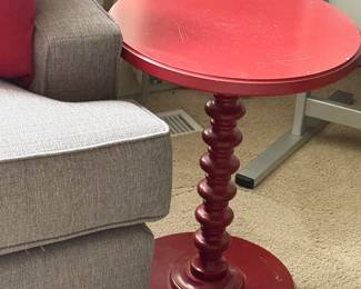 Red side table - wood - $20 