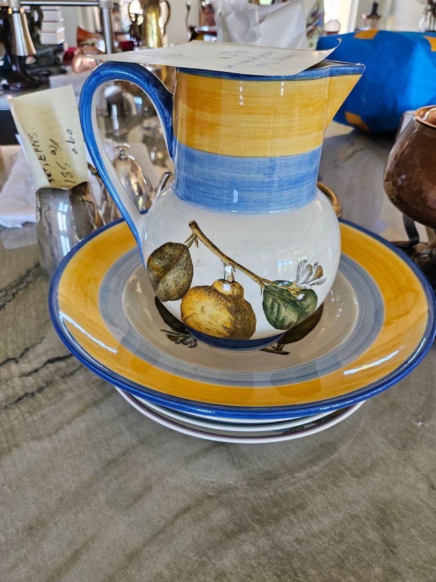 Villeroy and Boch pitcher and Tray.