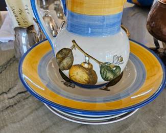 Villeroy and Boch pitcher and Tray.