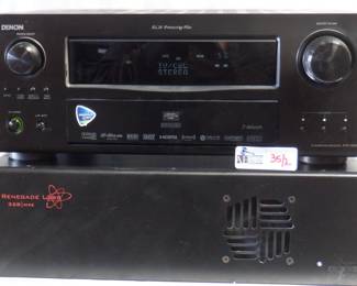LOT OF 2 ELECTRONICS INCLKUDING DENON AVR-3808 CL RECEIVER, RENEGADE LABS 328MXE