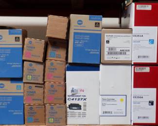 LARGE LOT TONER NOS INCLUDING HP, RICOH, KONICA, AND MORE