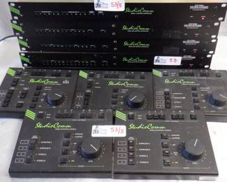 LOT OF 5 STUDIO COMM ELECTRONICS INCLUDING 68, 74, 68A, WITH 69, 69A, 75 CENTAL CONTROLLERS