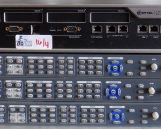 LOT OF 4 ELECTRONICS INCLUDING HARRIS VIDEOTEK VTM SERIES, MITEL 3300 MXE 111