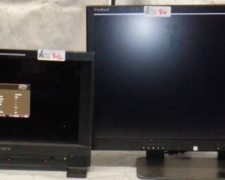 LOT OF 2 MONITORS INCLUDING SONY PVM-1741, BOLEN HDL-24B