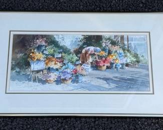 CRISSE BENNETT Framed & Signed Watercolor * Local Edmonds PNW Artist