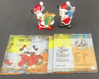 Mickey And Minnie Fine Silver Coin* Mickey And Minnie Salt And Pepper Shakers