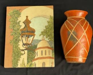 ‘Harriet Rein’ Batik Art & Indonesian Vase * “Lighting The Way”