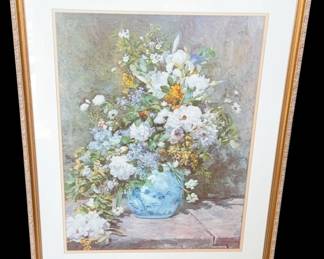 ‘Pierre-Auguste Renoir’ Print Of 1866’s Spring Bouquet * Beautifully Framed & Matted
